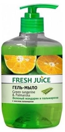 Гель-мыло Зеленый мандарин и пальмароза, 460 мл Fresh Juice